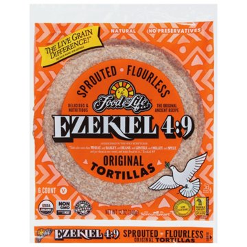 Food For Life Ezekiel 4:9 New Mexico Style Sprouted Grain Tortillas, 12 oz