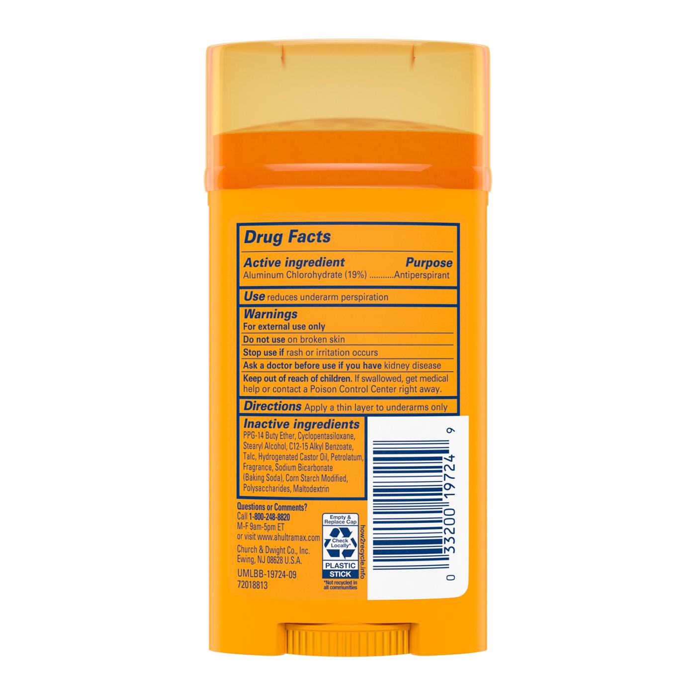 Arm & Hammer Fresh Ultra Max Deodorant Solid Wide Stick; image 3 of 4