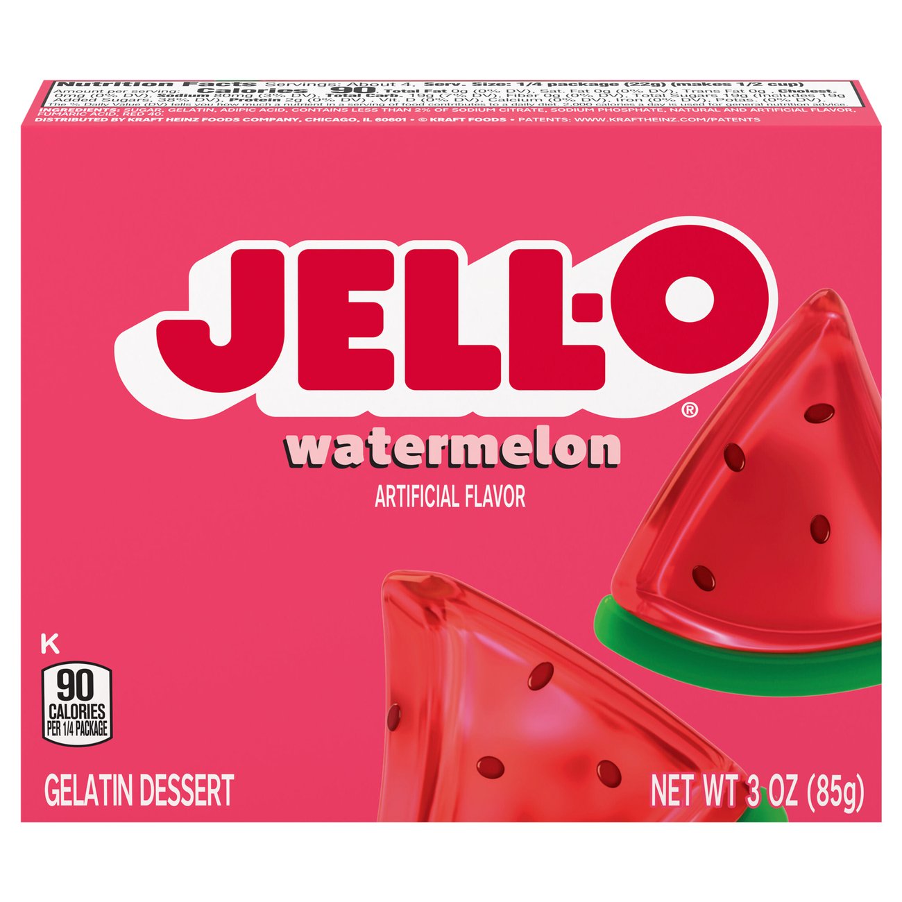 JellO Watermelon Gelatin Dessert Mix Shop Pudding & Gelatin Mix at HEB