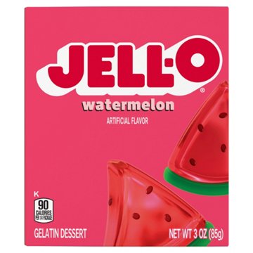 Jell-O Watermelon Gelatin Dessert Mix, 3 oz