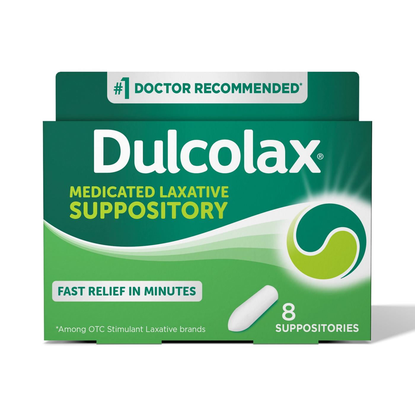 Dulcolax Medicated Stimulant Laxative Suppositories; image 1 of 11