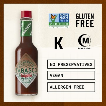 Tabasco Chipotle Pepper Sauce, 5 oz
