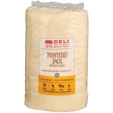 H-E-B Monterey Jack Cheese, Custom Sliced