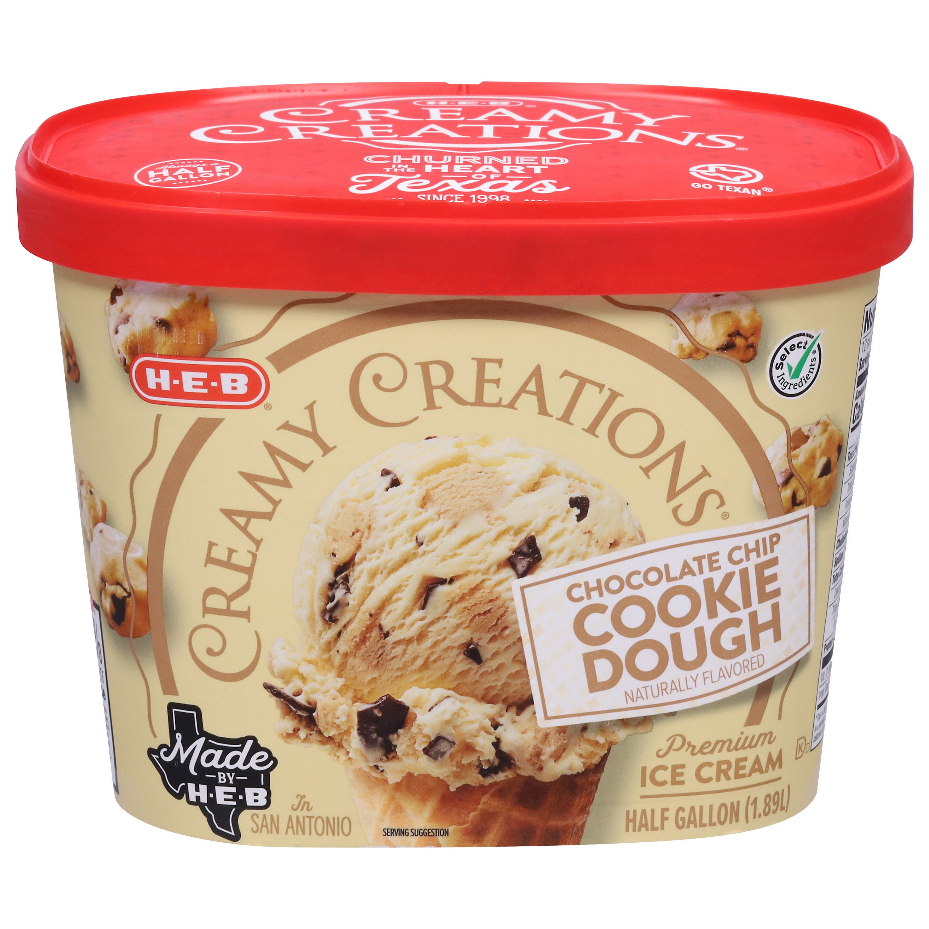 HEB Select Ingredients Creamy Creations Chocolate Chip Cookie Dough