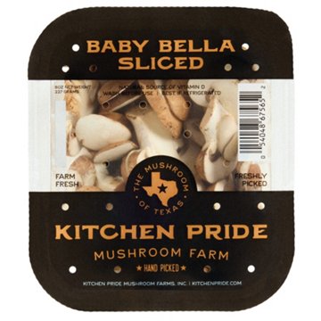 Fresh Sliced Baby Bella Mushrooms, 8 oz