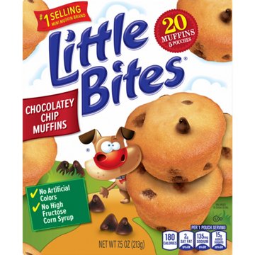 Entenmann's Little Bites Chocolatey Chip Mini Muffins Snack Packs, 5 ct