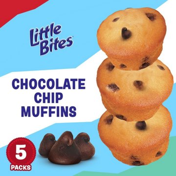 Entenmann's Little Bites Chocolatey Chip Mini Muffins Snack Packs, 5 ct