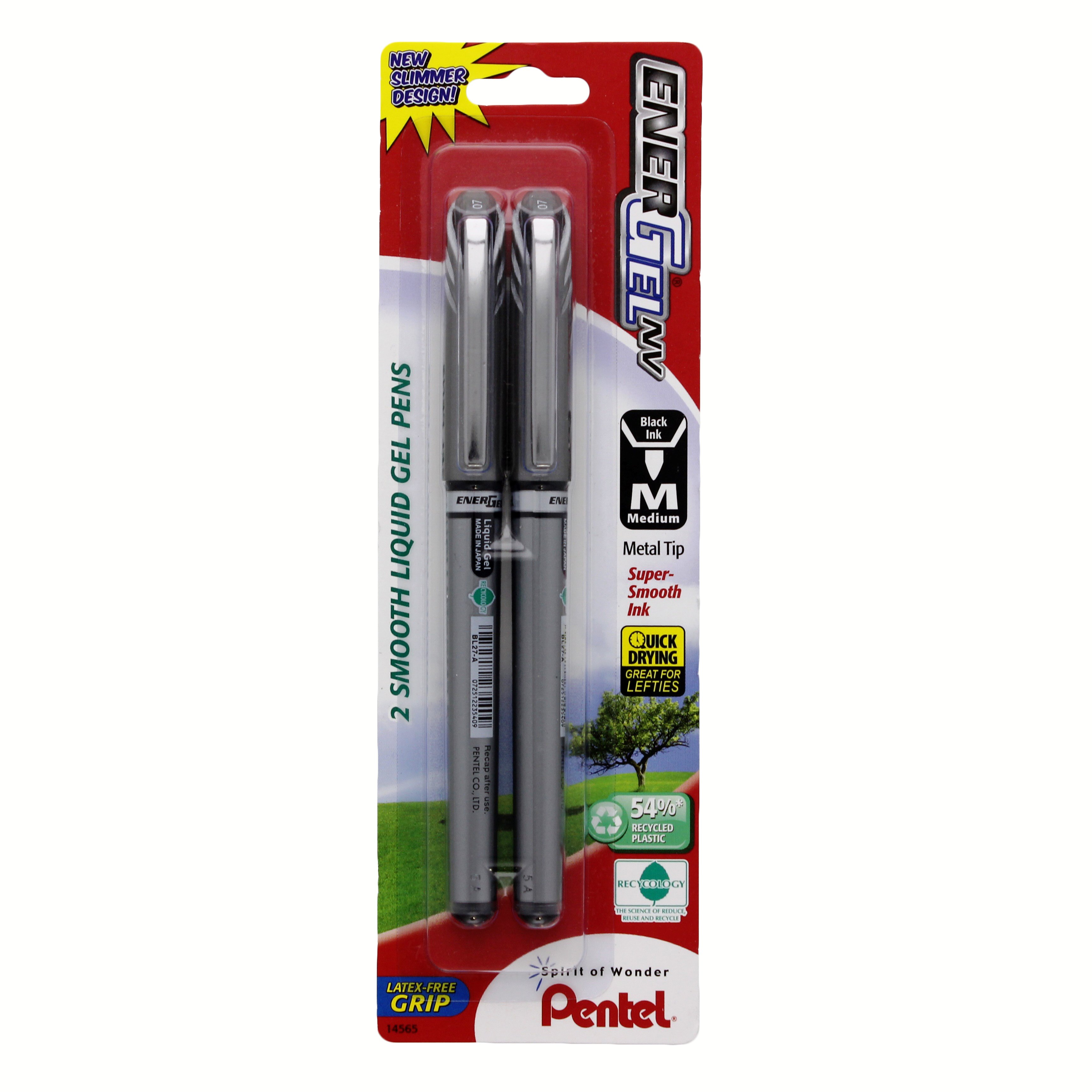 Pentel EnerGel Smooth Black Ink Liquid Gel Pens - Shop Pens at H-E-B