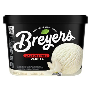 Breyers Lactose Free Vanilla Light Ice Cream