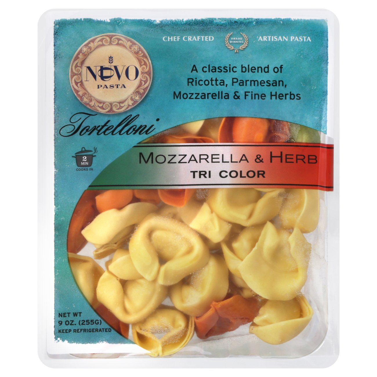Nuovo TriColor Mozzarella & Herb Tortelloni Shop Ready Meals