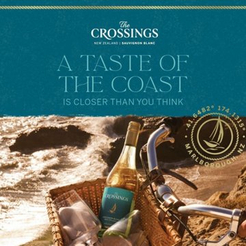 The Crossings Sauvignon Blanc New Zealand White Wine, 750 mL