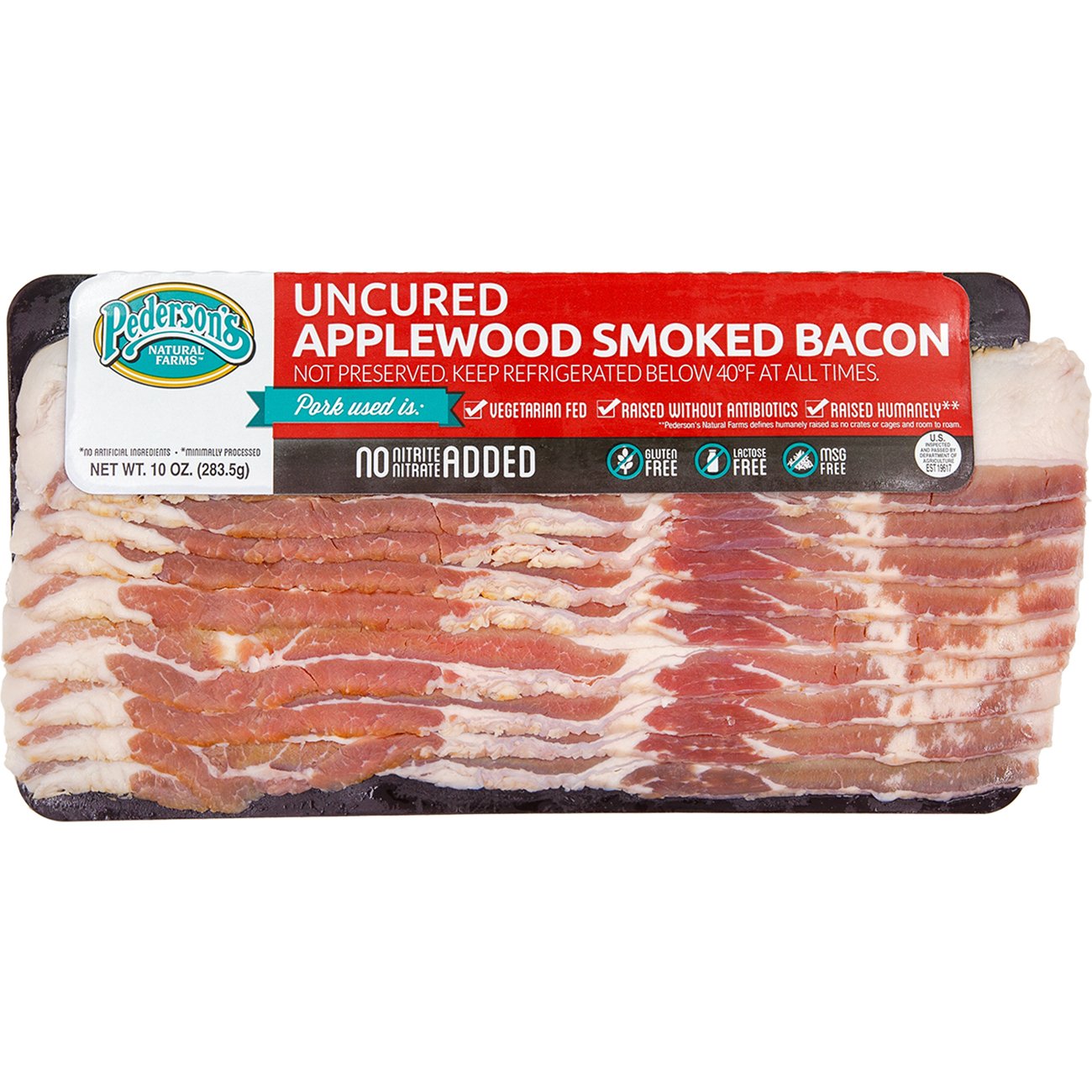 Pederson's Natural Farms Applewood Smoked Uncured Bacon Shop Bacon at