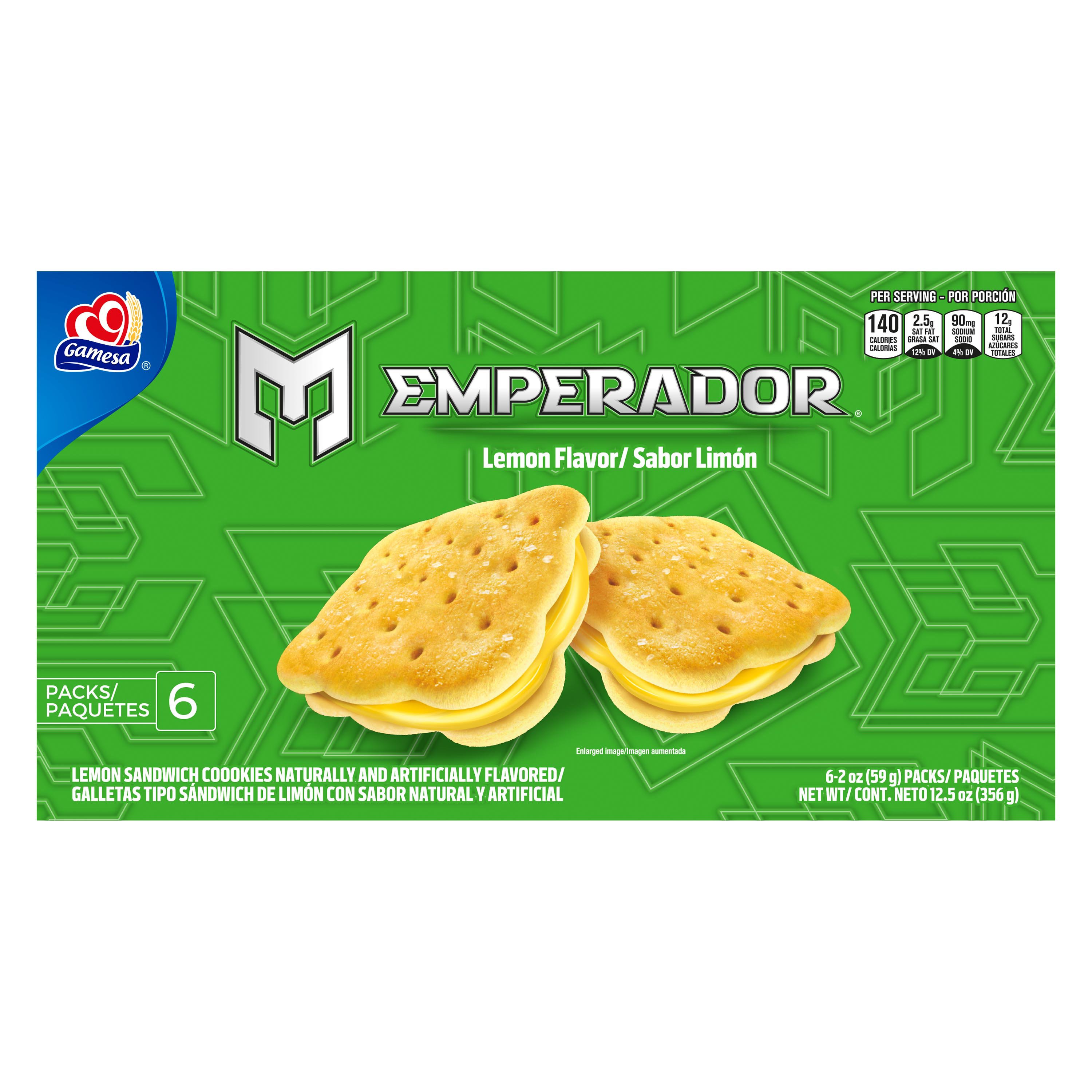 Gamesa Emperador Lemon Sandwich Creme Cookies Shop Cookies at HEB