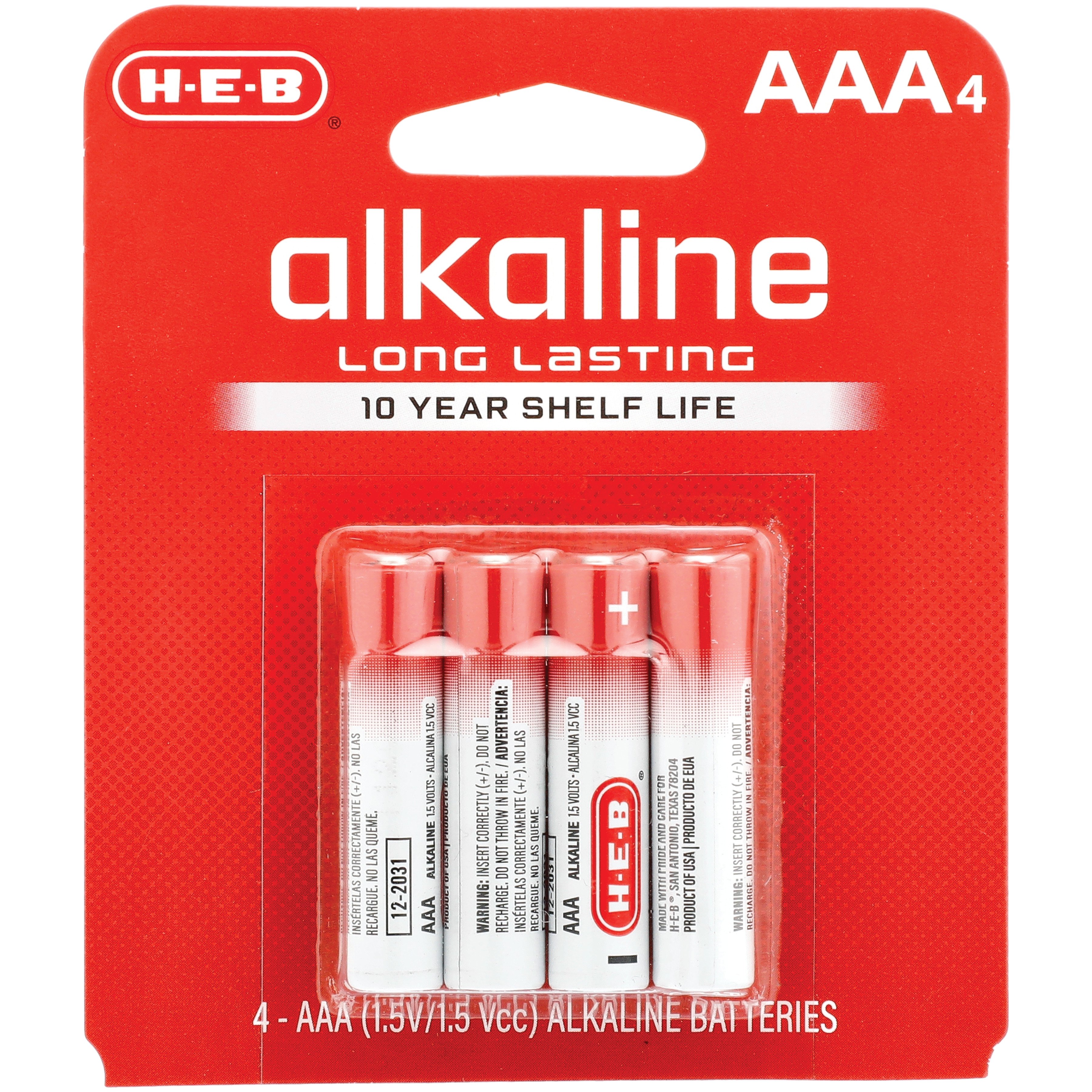 H-E-B Alkaline AAA Batteries - Shop Batteries at H-E-B