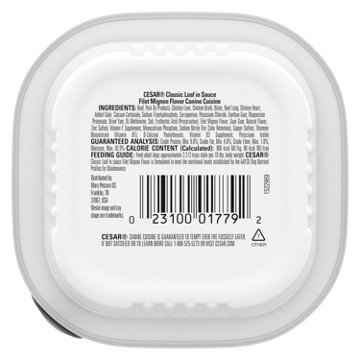 Cesar Wet Dog Food Classic Loaf in Sauce Easy Peel Trays - Filet Mignon Flavor