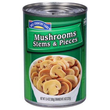 Hill Country Fare Mushrooms Stems & Pieces, 13.4 oz