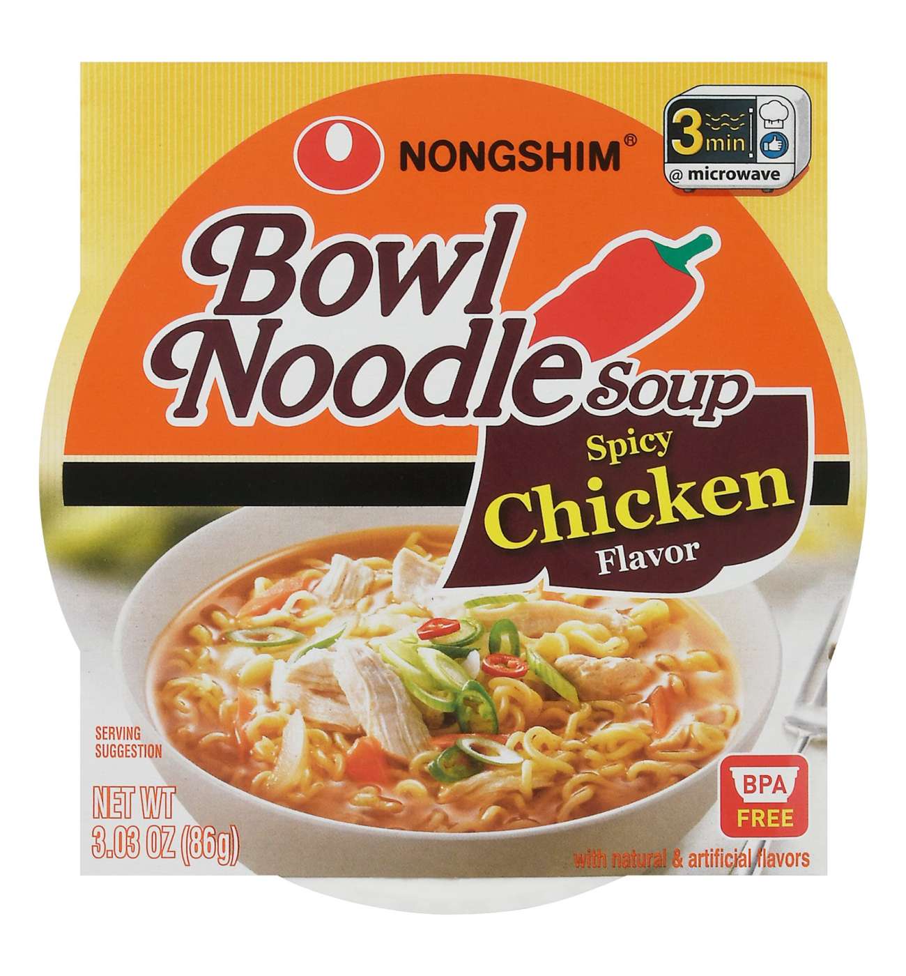 Nongshim Spicy Chicken Bowl Noodle Soup - Shop Soups & Chili at H-E-B