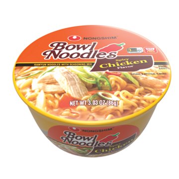 Nongshim Spicy Chicken Bowl Noodle Soup, 3.03 oz