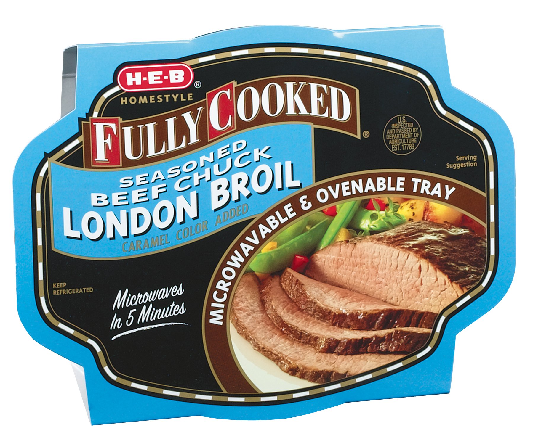 H-E-B Fully Cooked Seasoned Beef Chuck London Broil - Shop Ready Meals ...