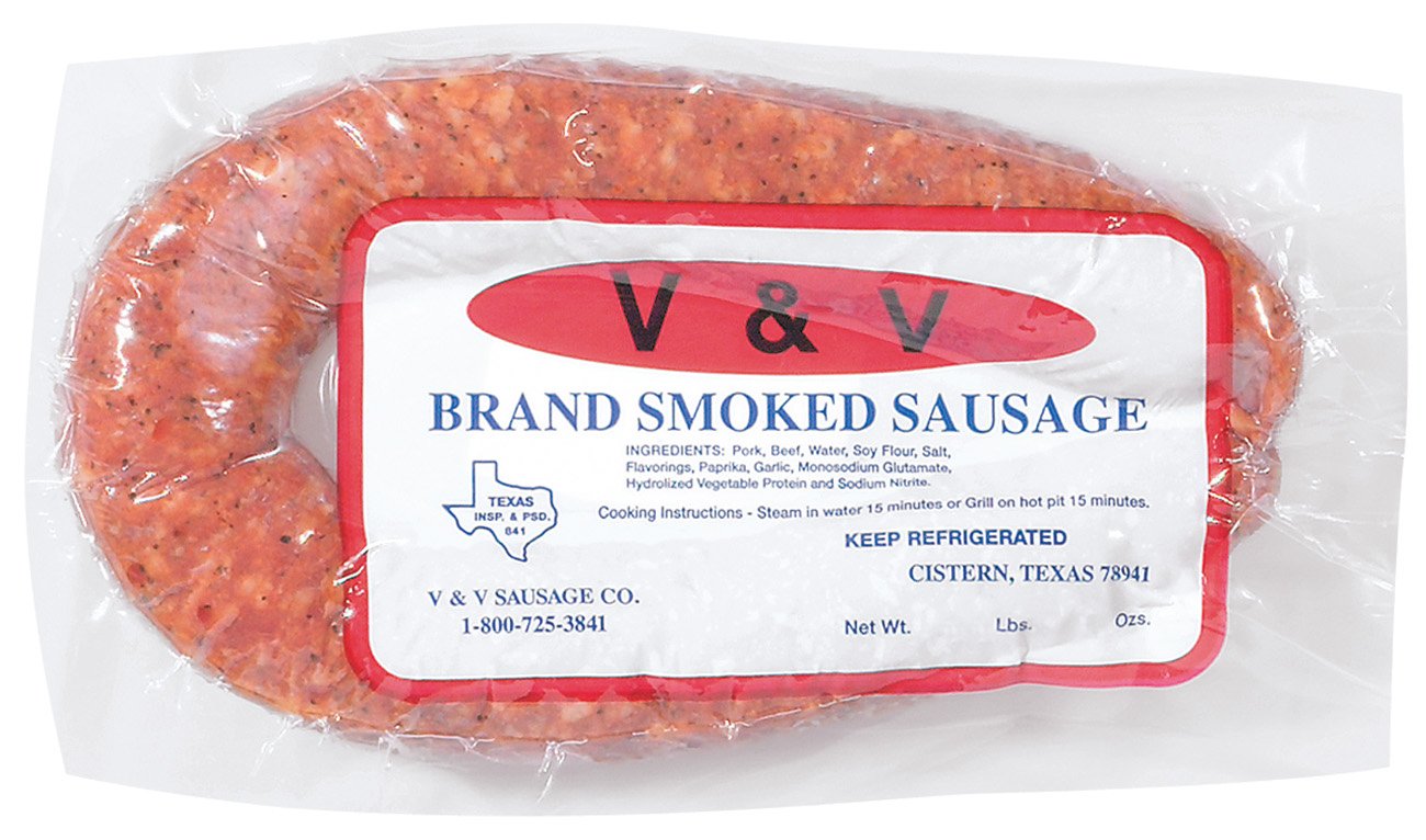 V&V Pork & Beef Smoked Sausage - Shop Sausage At H-E-B