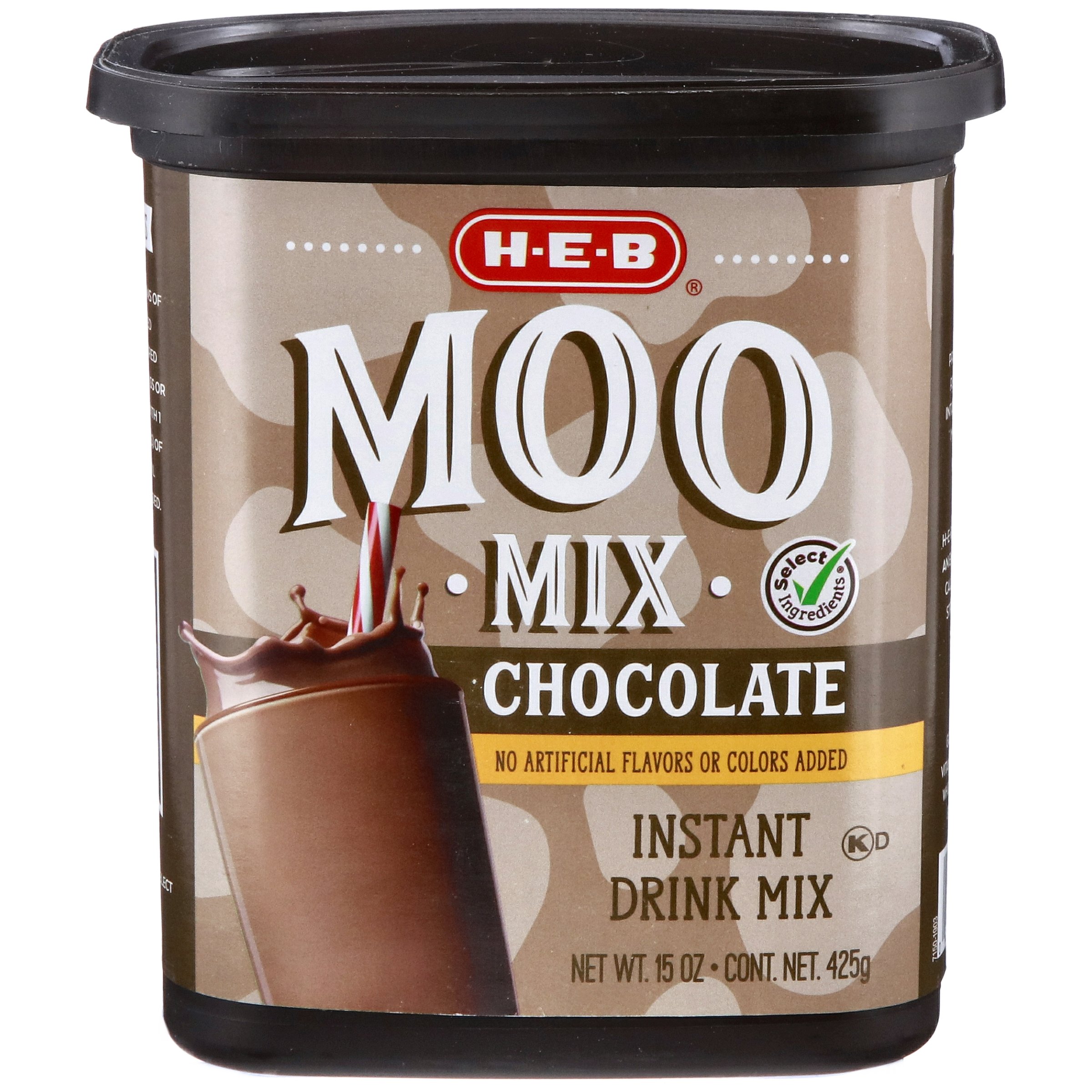 H-E-B Select Ingredients Moo Mix Chocolate Flavored Instant Drink Mix ...