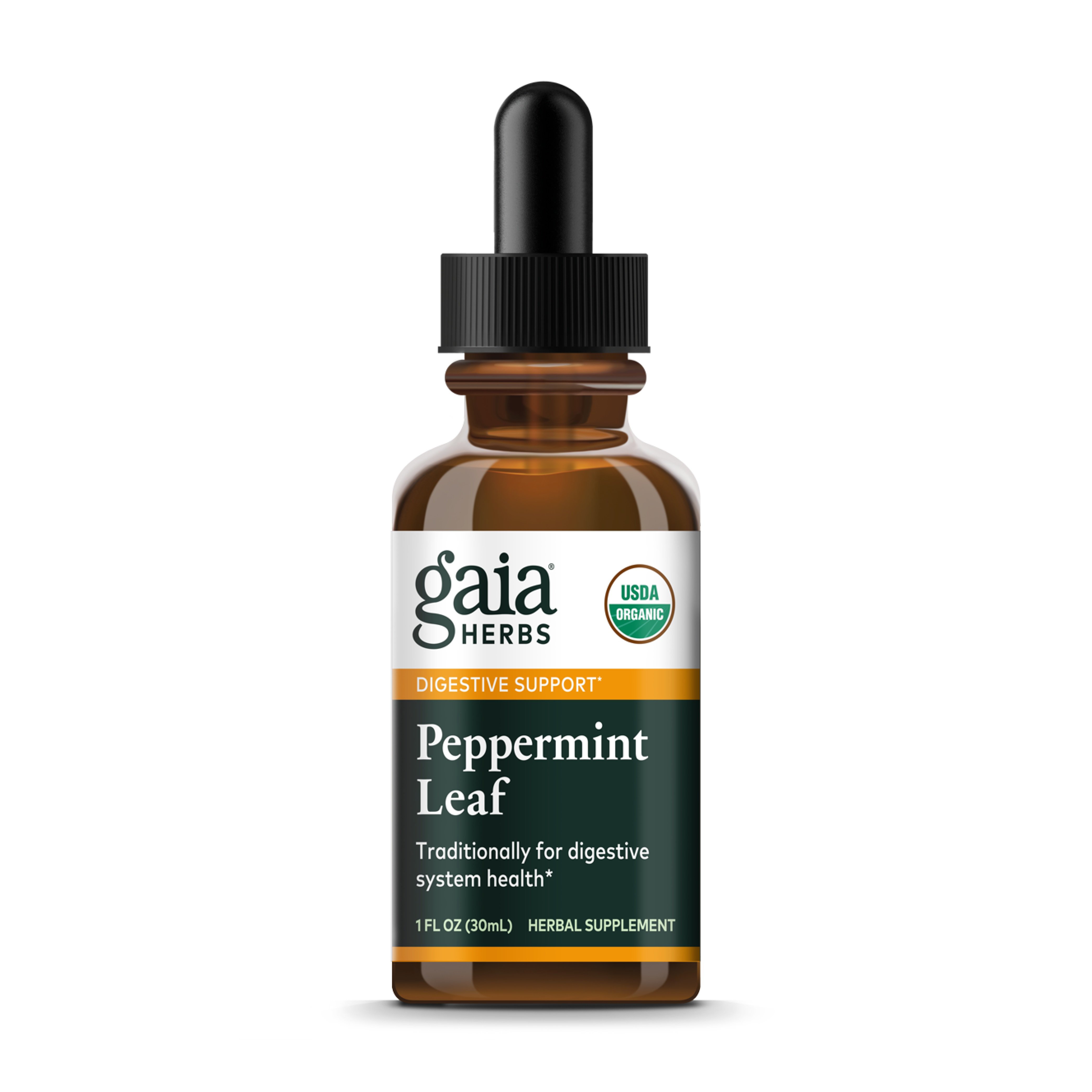 Gaia Herbs Peppermint Leaf Certified Organic Extract Shop Vitamins