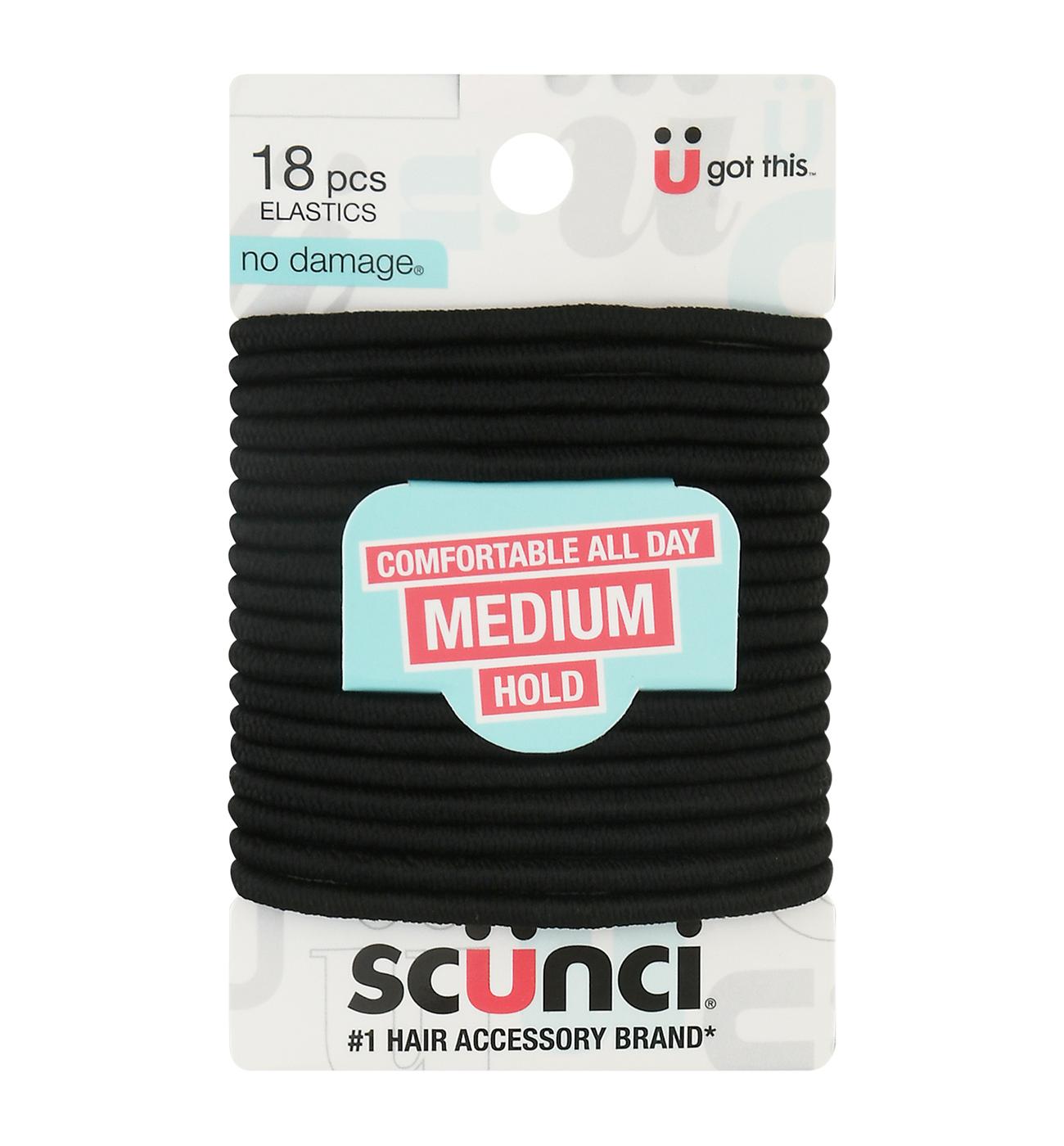 Scunci No Damage Large Black Elastics; image 1 of 2