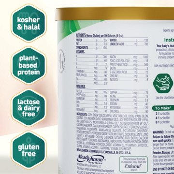 Enfamil ProSobee Simply Plant-Based Infant Formula with Iron, 20.9 oz