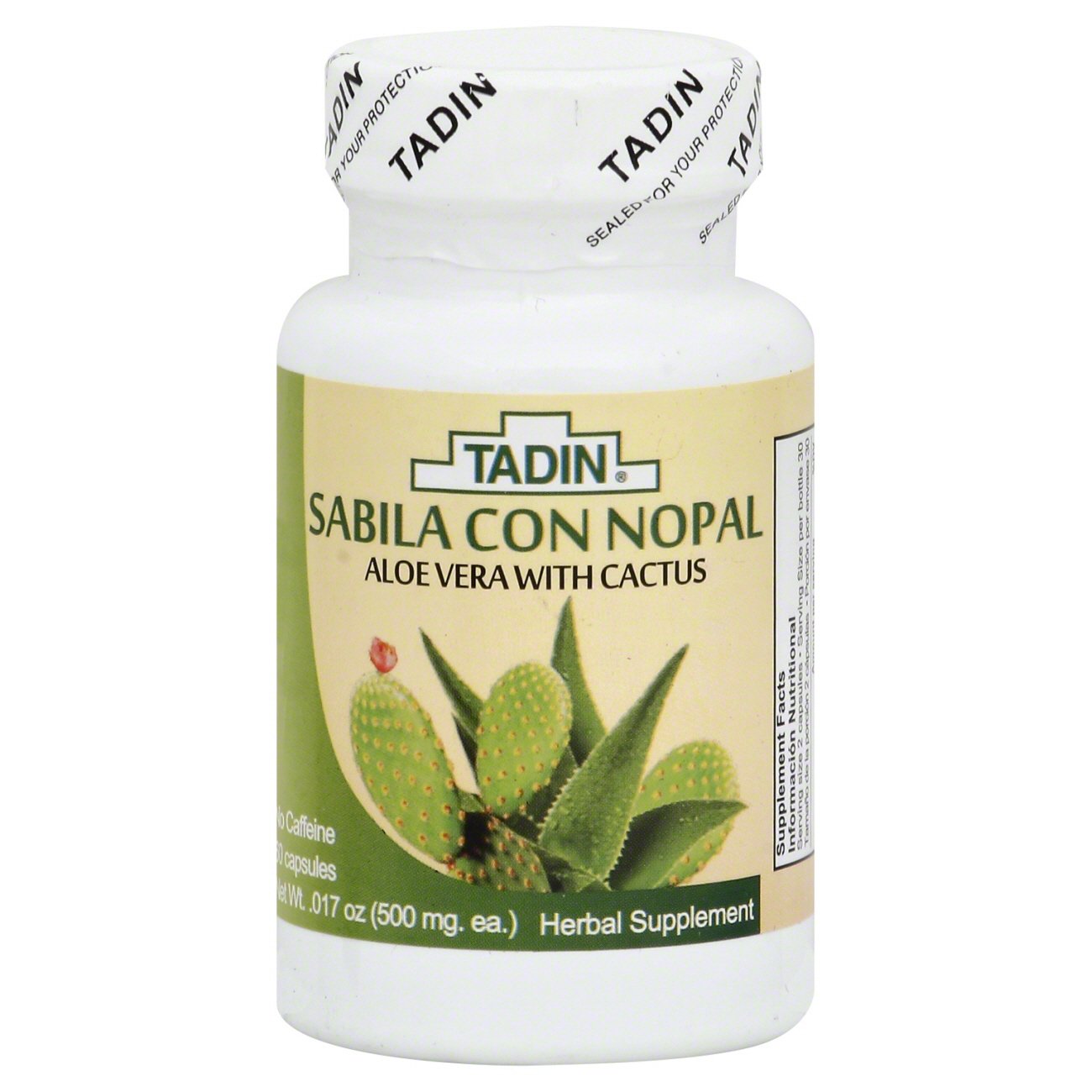 Tadin 500 mg Aloe with Cactus Capsules Shop Herbs & homeopathy at HEB