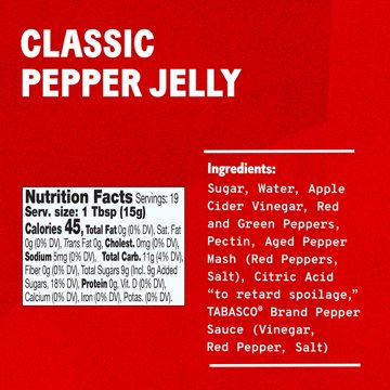 Tabasco Classic Pepper Jelly, 10 oz