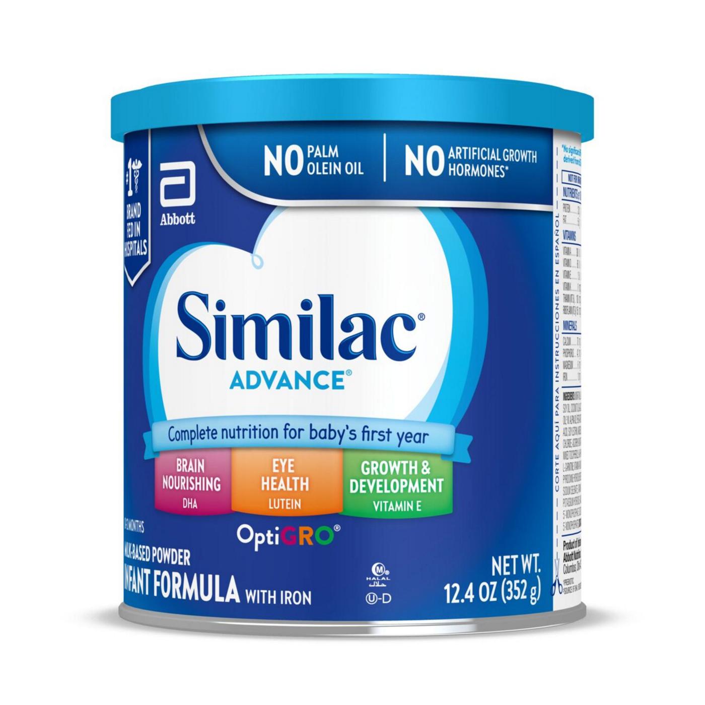 Similac Advance Milk-Based Powder Infant Formula with Iron; image 9 of 10