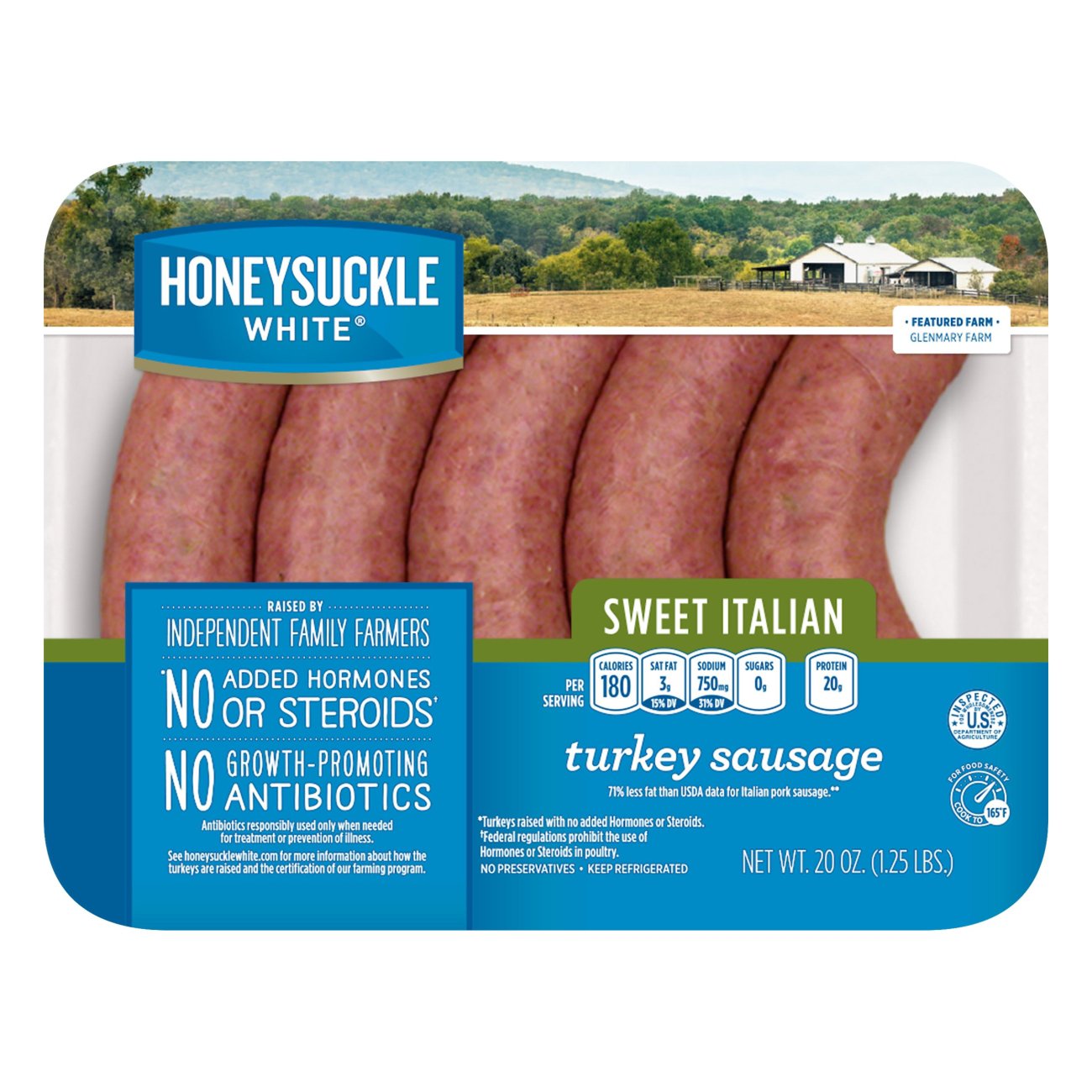 Honeysuckle White Sweet Italian Turkey Sausage Shop Meat at HEB