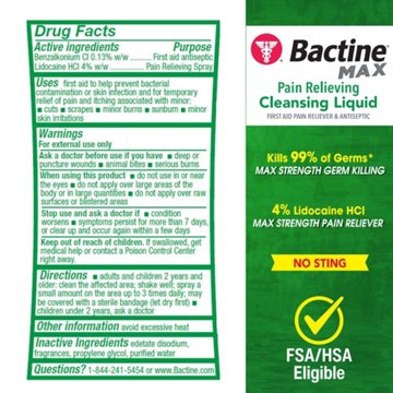 Bactine Max Pain Relieving Cleansing Spray, 5 oz