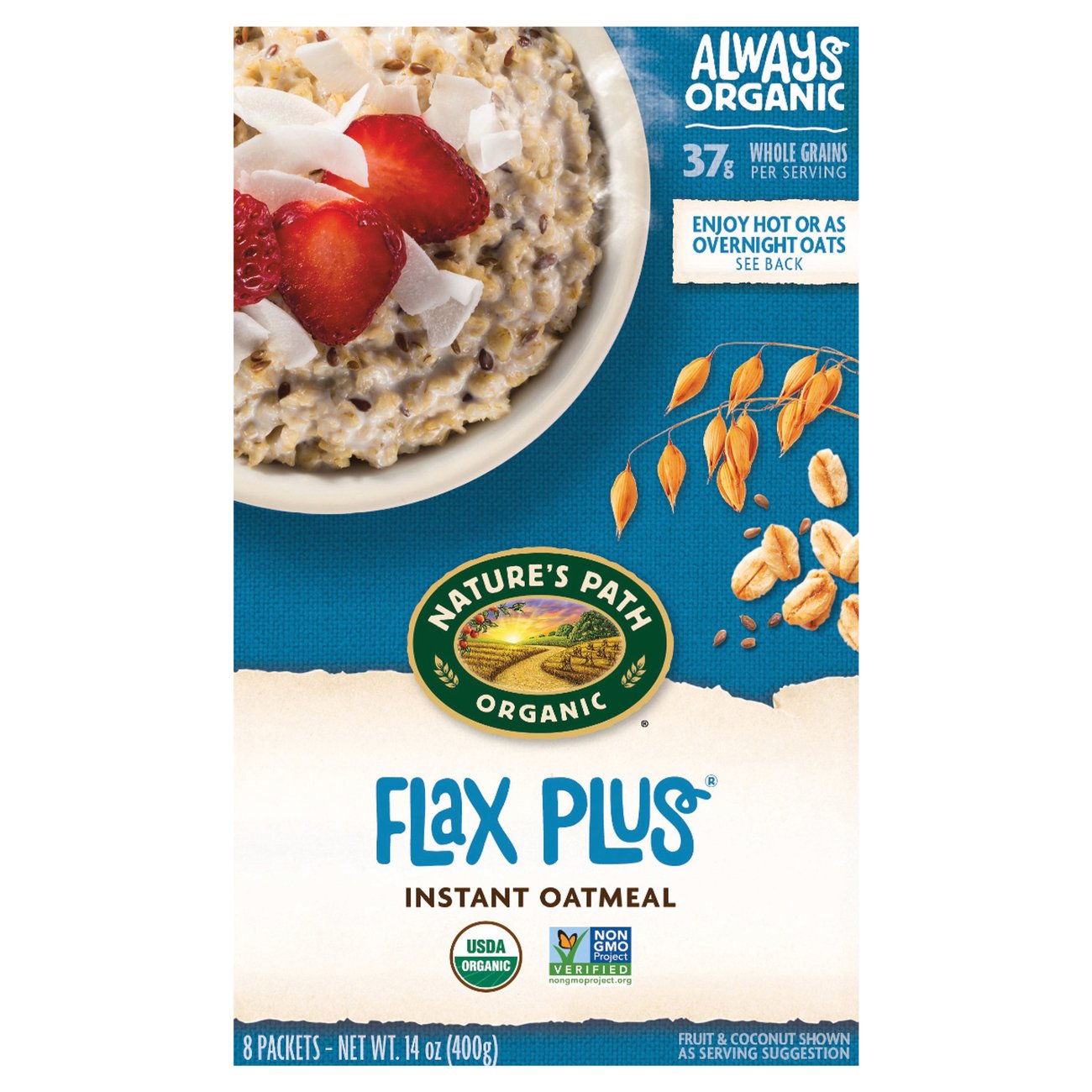 Nature's Path Organic Flax Plus Instant Hot Oatmeal Shop Oatmeal
