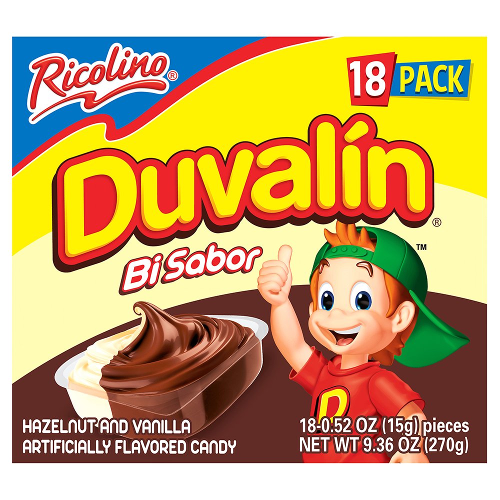 Ricolino Duvalin Bi Sabor Hazelnut & Vanilla Spread Shop Candy at HEB