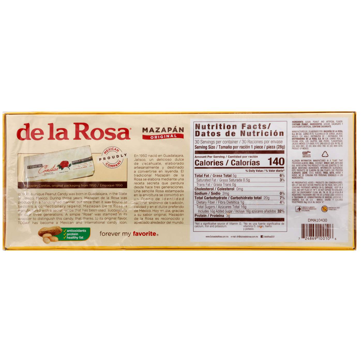De La Rosa Mazapan Original Peanut Candy; image 2 of 2