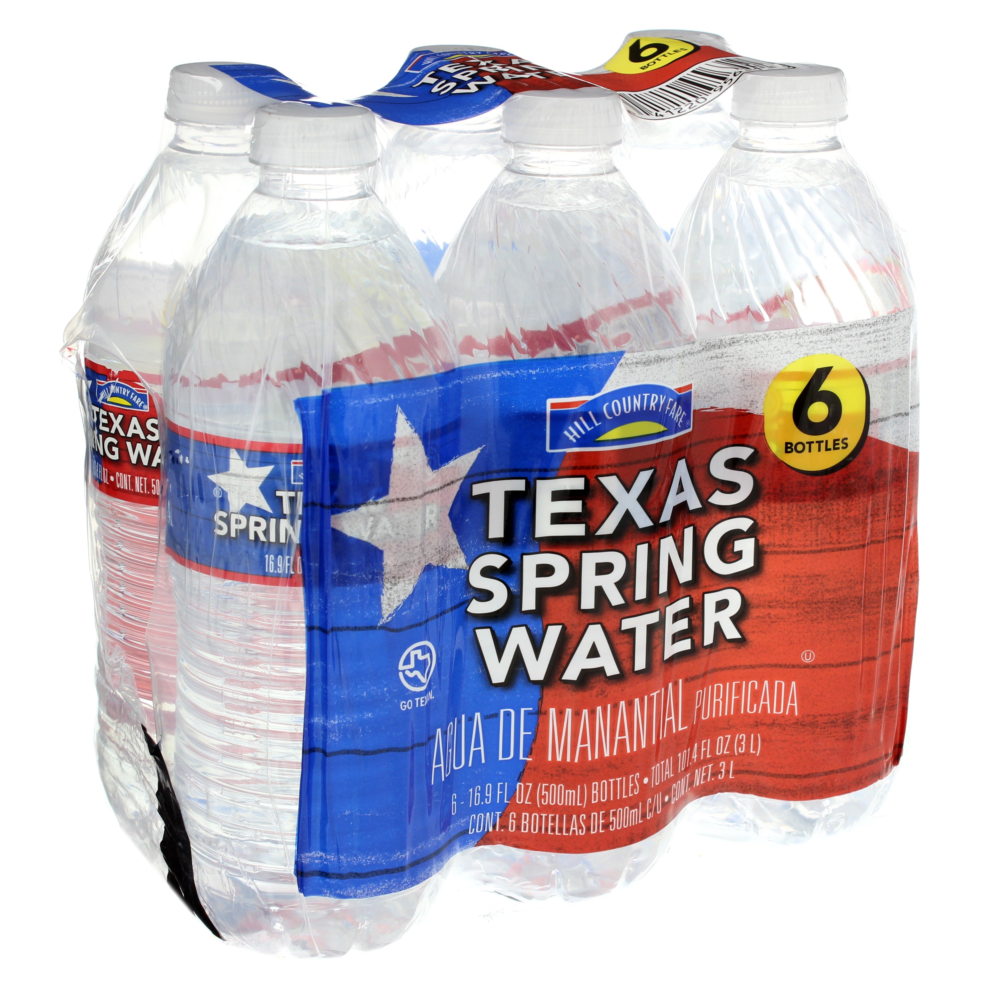 Hill Country Fare Spring Water .5 L Bottles Shop Water at HEB