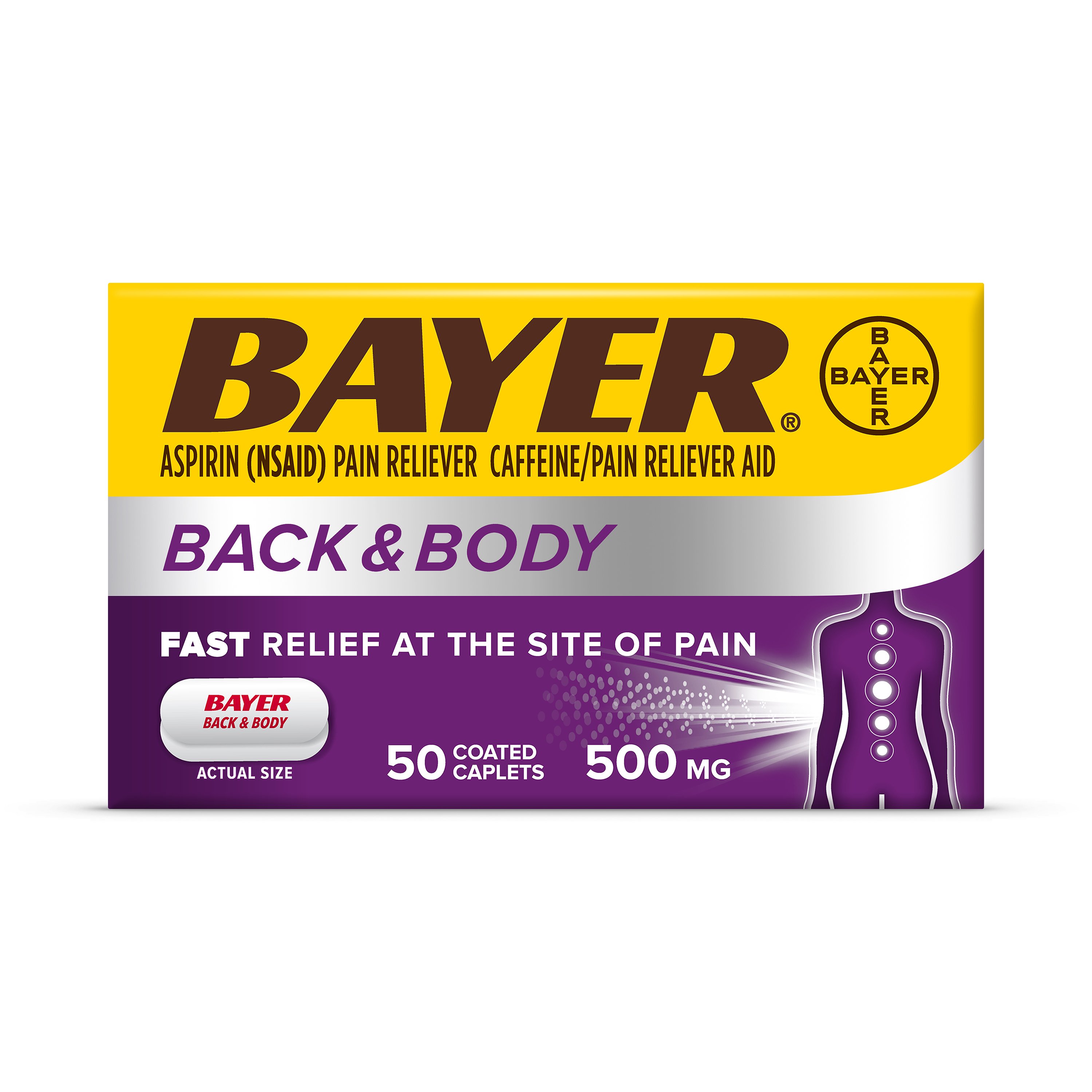 Bayer Back & Body Extra Strength Pain Reliever/Adjuvant Coated Caplets Shop Pain Relievers at