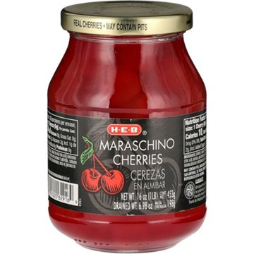 H-E-B Maraschino Cherries, 16 oz
