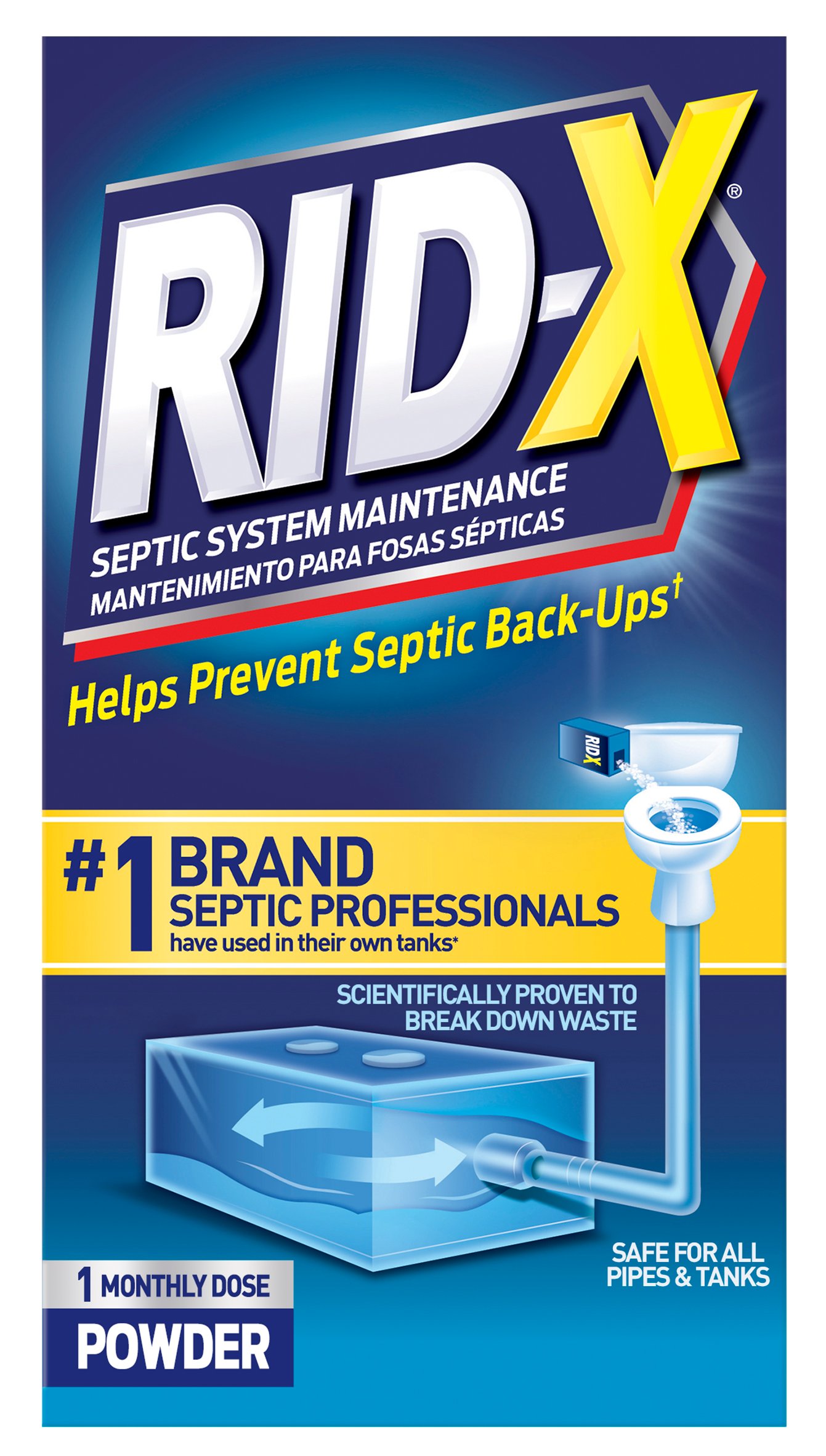 RID-X Septic Tank Treatment, 1 Month Supply Of Powder - Shop Toilet ...