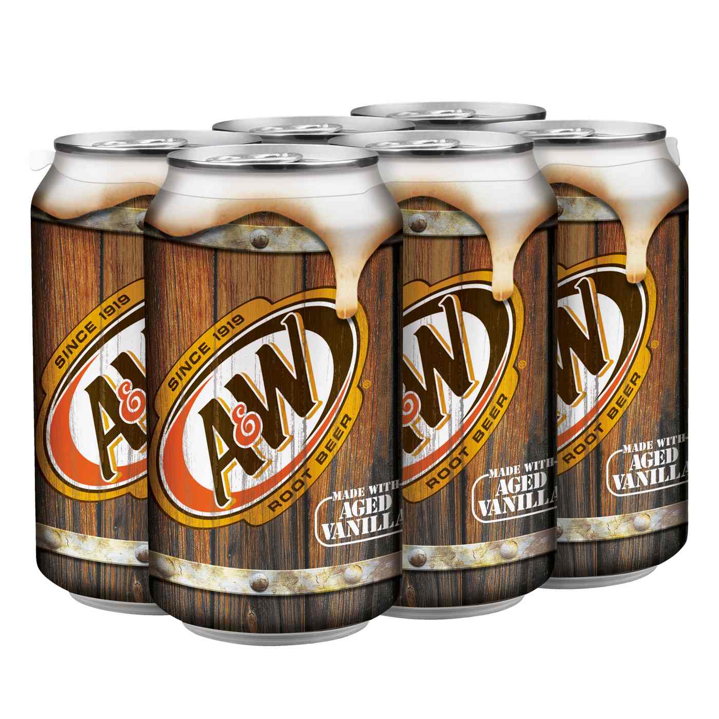 A&W Root Beer 6 PK Cans; image 1 of 2