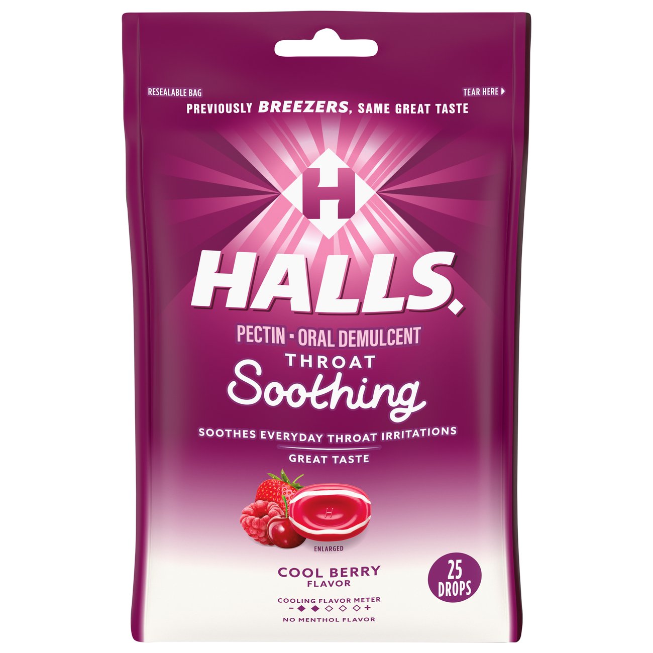 Halls Throat Soothing Cough Drops Cool Berry Shop Cough, Cold & Flu