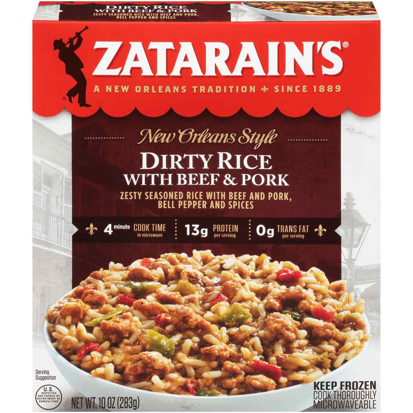 Zatarain's Beef & Pork Dirty Rice Frozen Meal; image 1 of 3