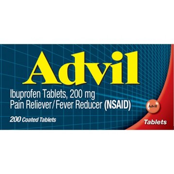 Advil Pain Reliever and Fever Reducer, Ibuprofen 200mg for Pain Relief, 200 ct