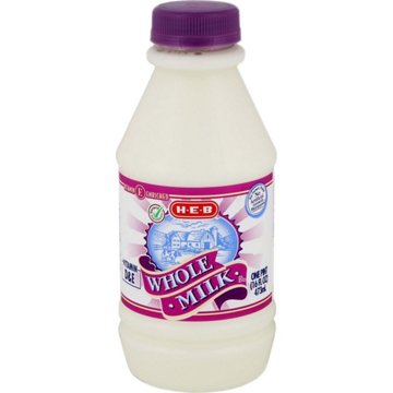 H-E-B Whole Milk, 1 pt