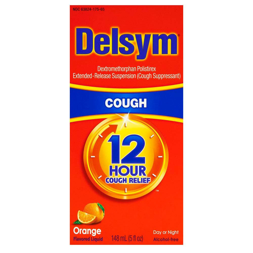 Delsym 12-hour Cough Relief Orange Flavored Liquid - Shop Cough, Cold ...