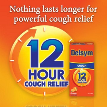 Delsym Adult Cough Suppressant Liquid, Orange Flavor, 5 oz
