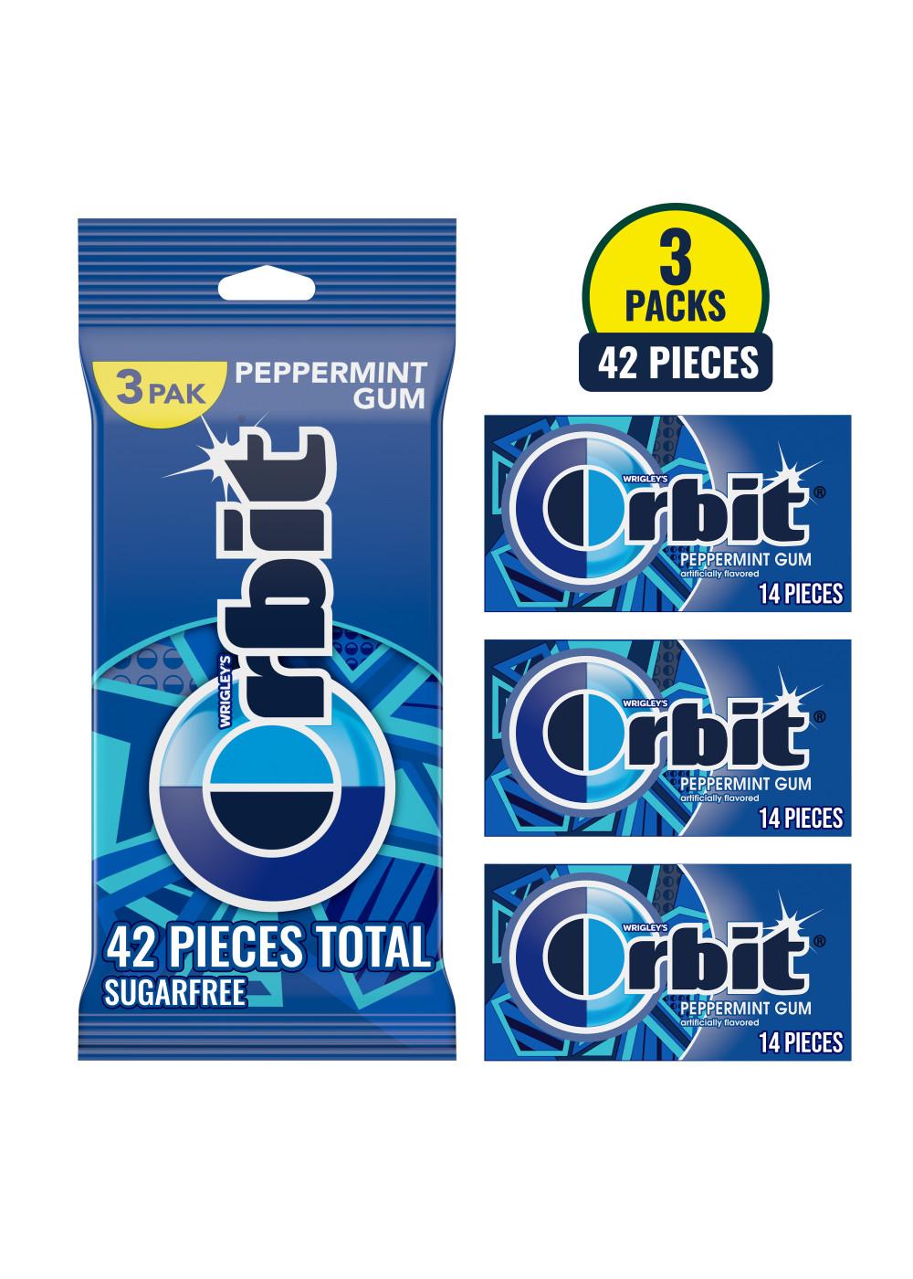Orbit Peppermint Sugar Free Chewing Gum, 3 pk; image 1 of 7