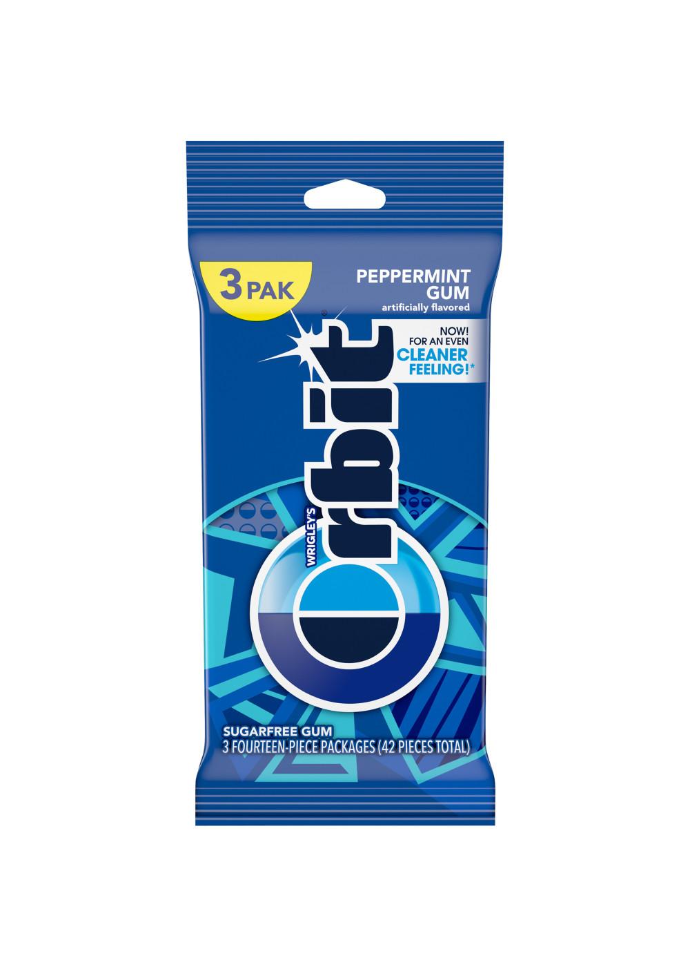 Orbit Peppermint Sugar Free Chewing Gum, 3 pk; image 3 of 7