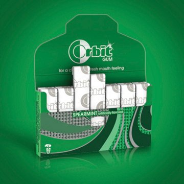 Orbit Spearmint Sugar Free Chewing Gum, 3 pk, 42 pc